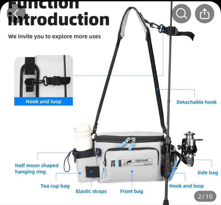 Намалена последна Чанта за спининг риболов