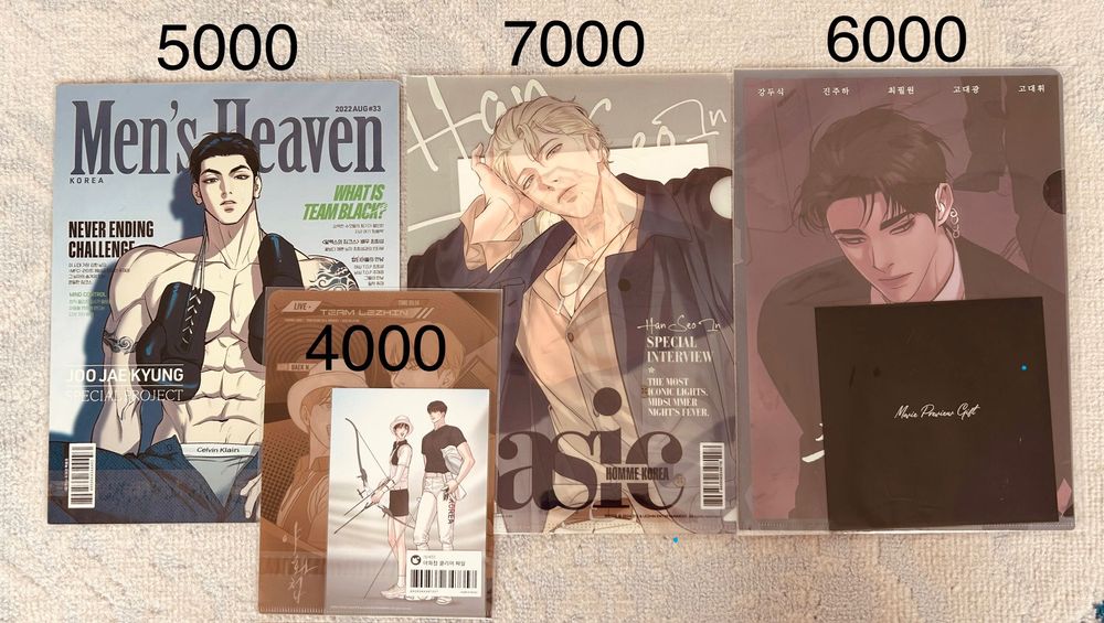 Разные мерчи по Манхвам