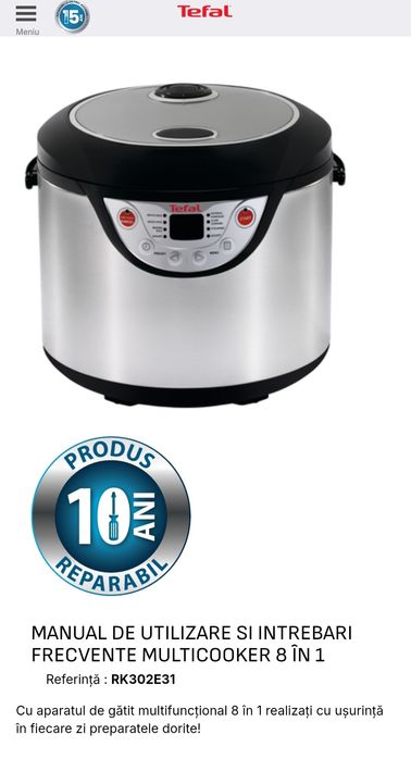 Multicooker Tefal 8 în 1 nou !!!