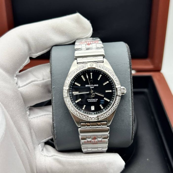 breitling chronomat black dial 36,mm lady