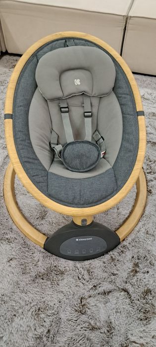 KIKKA BOO Електрическа бебешка люлка-шезлонг ASHLEE LIGHT GREY
