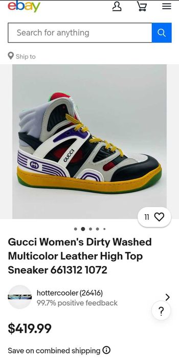 Gucci Ladies Sneakers-5 Backet High Ayollar krossovkasi