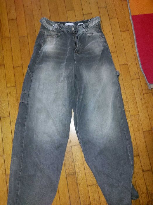 Сиви baggy дънки