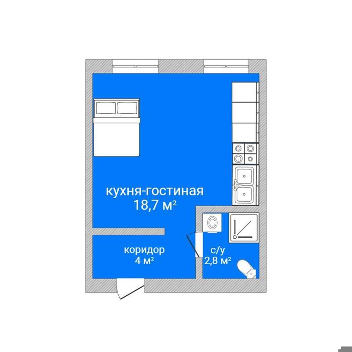 Продажа 1-комнатной квартиры