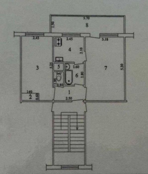 2-Комн. 50м². Разделка. Локомотив. Продажа. Уй-Жой. Ттз-1.