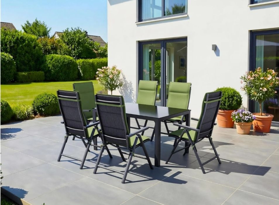 Алуминиева стъклена маса за навън