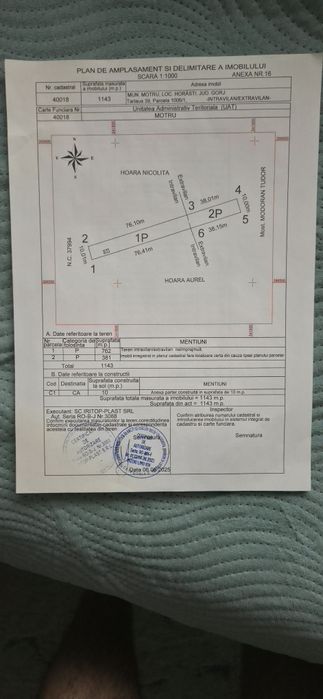 Vând teren intravilan și extravilan