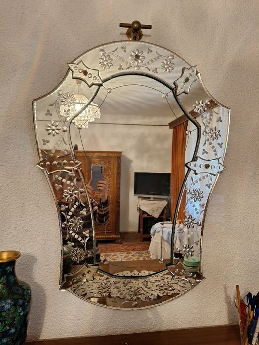 Oglinda venetiana cristal vintage