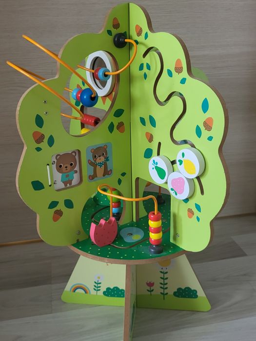 Copac activitati Montessori "My Wooden Activity Tree"