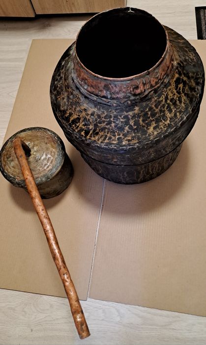 Cazan si capac din alama si cupru, pentru tuica/rachiu