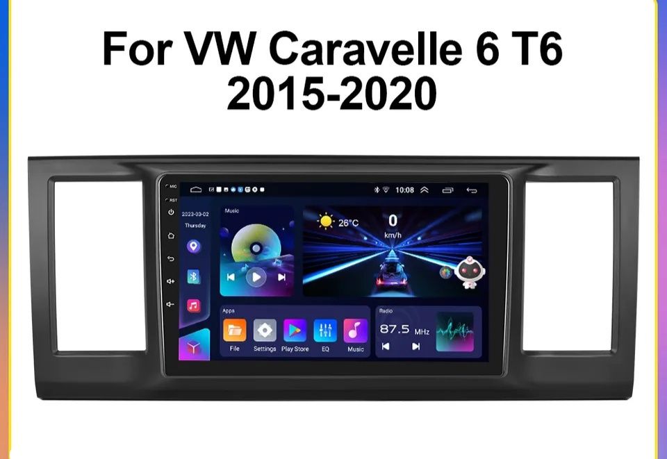 Navigatie Android VW Transporter Waze YouTube GPS Carplay BT