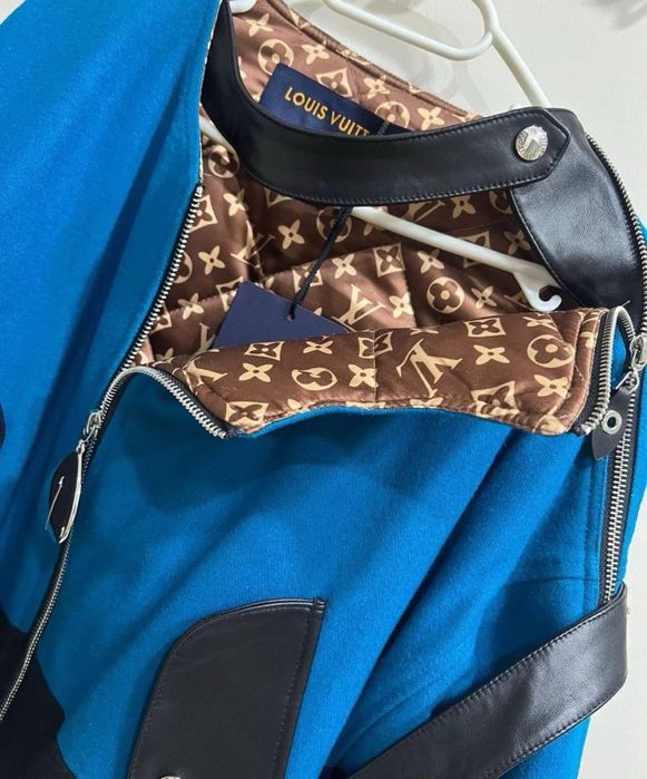 Дамско яке Louis Vuitton,100% естествена кожа и вълна