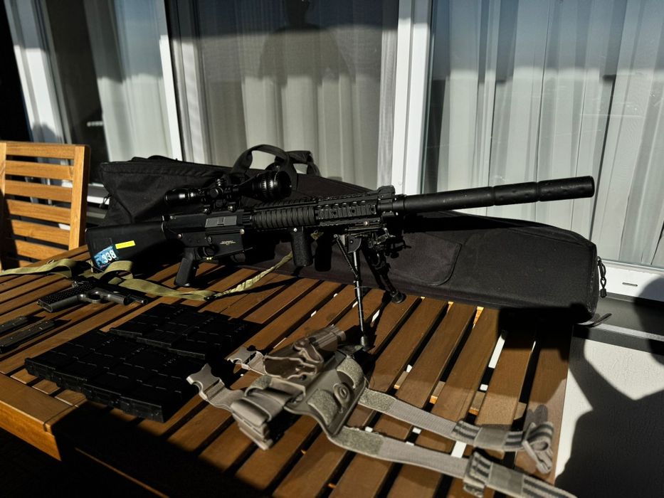 Replica Airsoft G&G SR-25 DMR (AEG) Upgradată