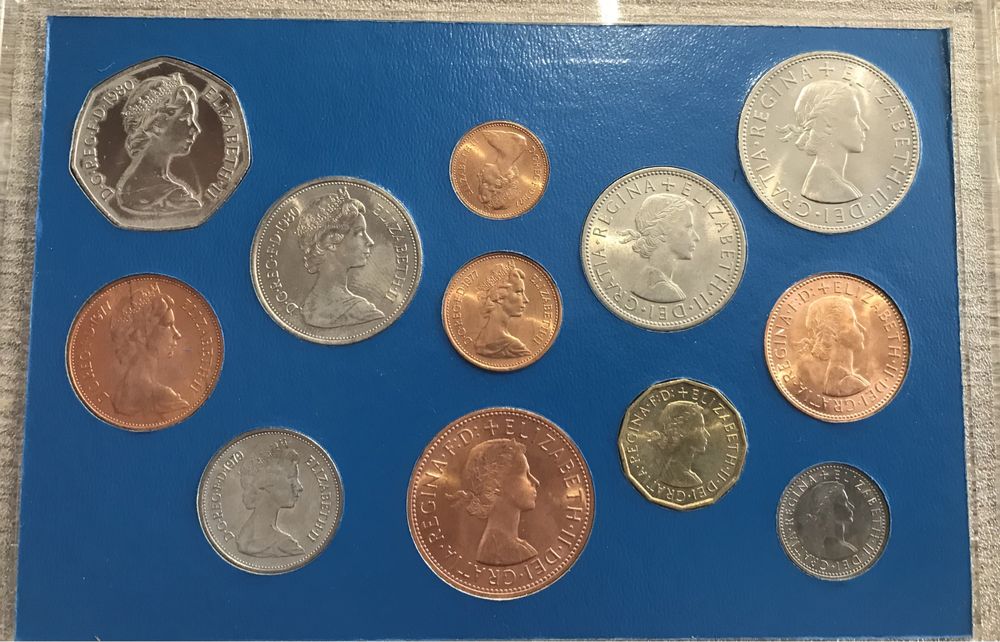 Сет от 12 монети Великобритания. Перфектен, колекционерски.