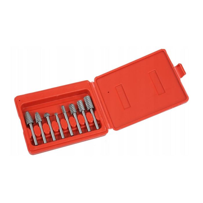 Set 8 freze de carbura, pentru metal, HSS, Verke