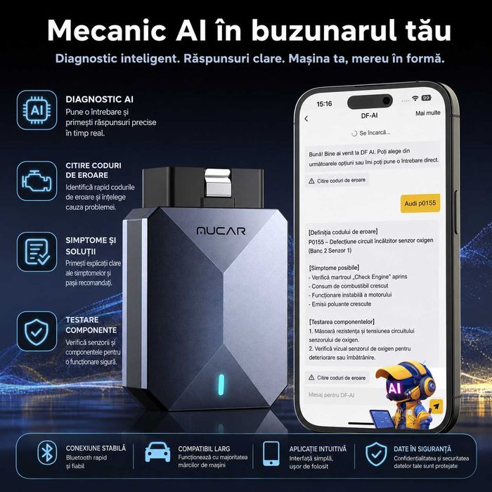 Tester diagnoza auto MUCAR BT200 MAX