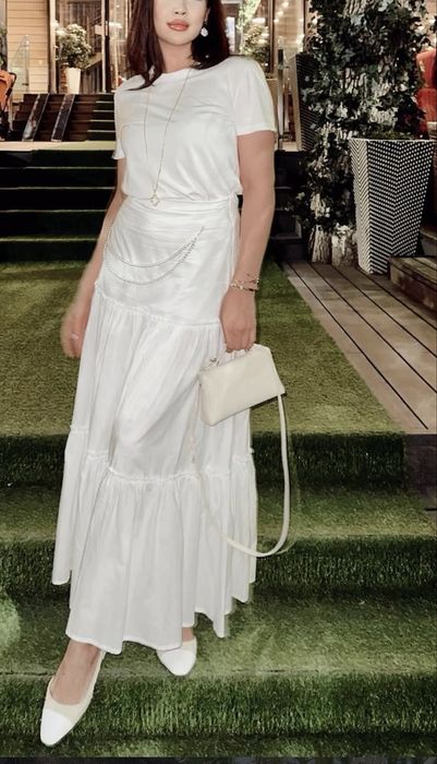 Продам белую юбку макси