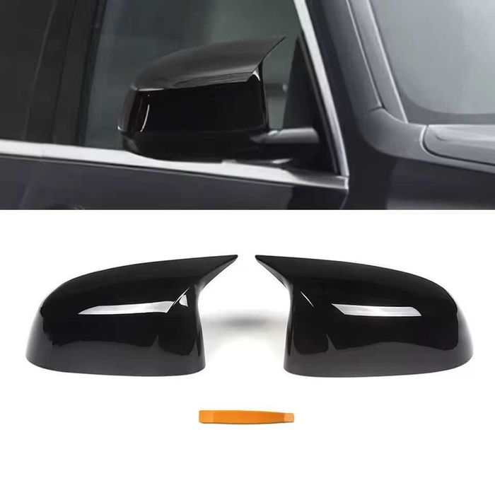 Set Capace Oglinzi M style cu clipsuri Negru Lucios "Batman" Bmw X3 G01 iX3 X4 G02 X5 G05 X6 G06 X7 G07 , NOI