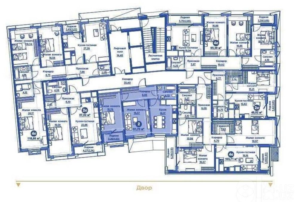 3/5/14 62кв квартира в ЖК Regnum Plaza Ор Сайрам, Буз Базар