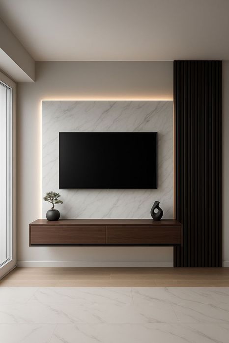 Zamonaviy uy uchun individual TV zona.