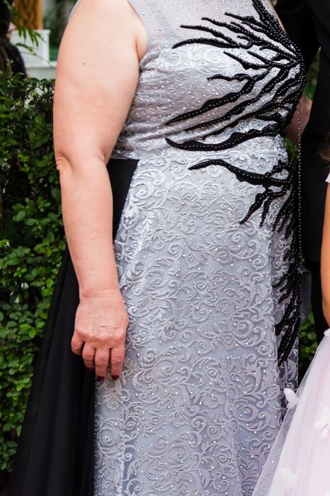 Rochie lunga argintie nasa / soacra