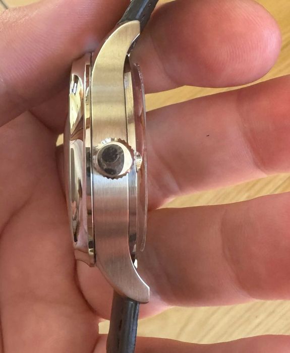 Parnis Portuguese 43 mm Automatic Power Reserve Flywheel Alb