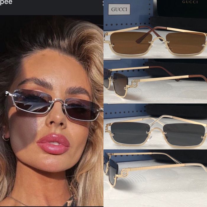 Дамски слънчеви очила правоъгълни 2 цвята черни кафяви