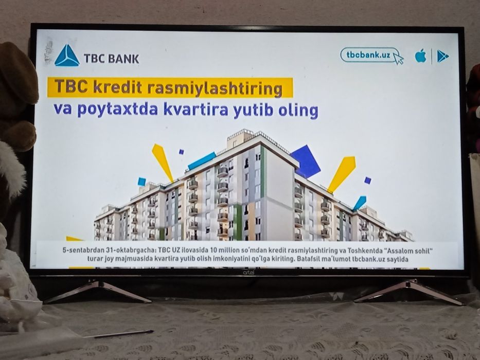 ARTEL SMART TV 43 LIK satiladi taza 3 ay bold alinganina