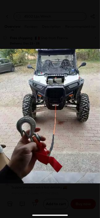 Лебедка 4500lbs ATV,UTV или Малък Джип