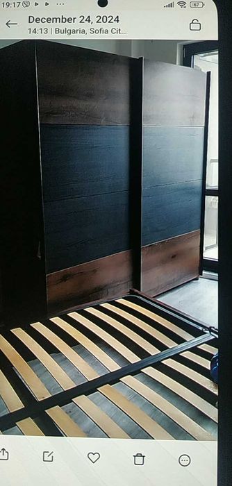 Гардероб с плъзгащи се врати, 200+200+50