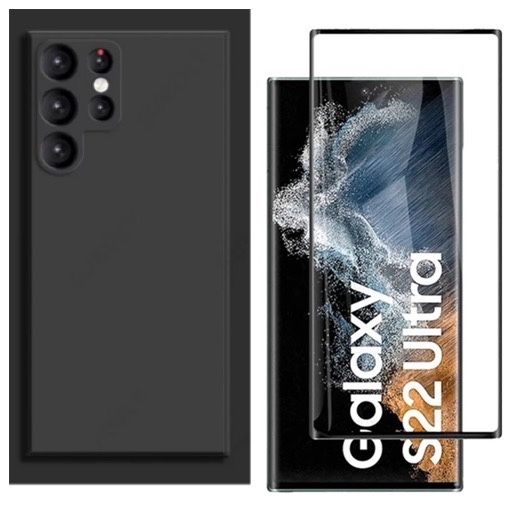 Samsung S22/S23/S24/S25/S26 Ultra Husa Silicon Alcantara +Folie Sticla