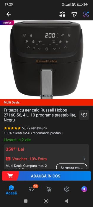 Friteuza cu aer cald Russell Hobbs