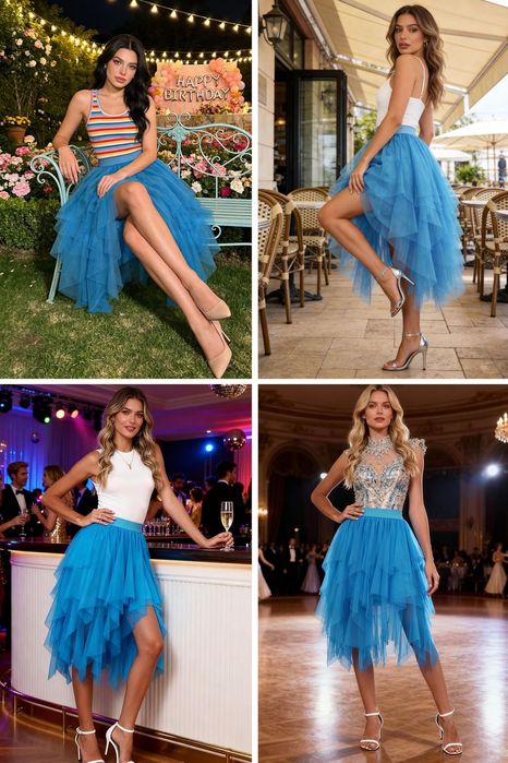 Fustă damă tulle nouă, diverse culori