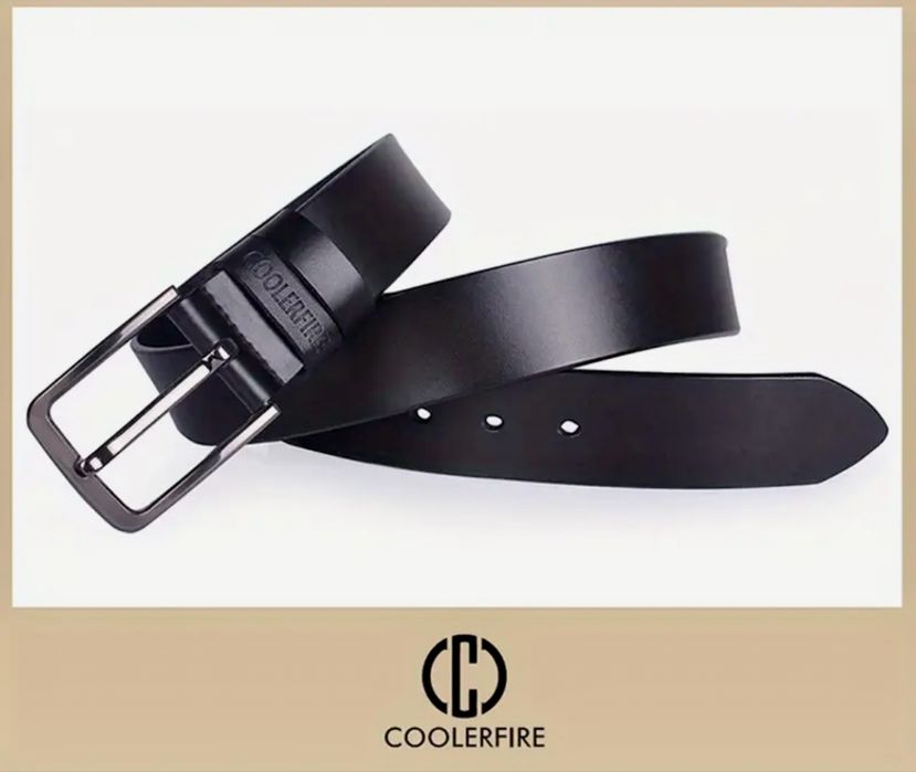 Мъжки стилни дизайнерски колани /В черно и кафяво от естествена кожа!