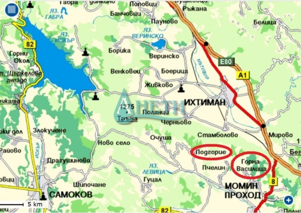 УПИ 3229 м2 в с.Подгорие с Разртешение за строеж на 4 къщи, южен склон
