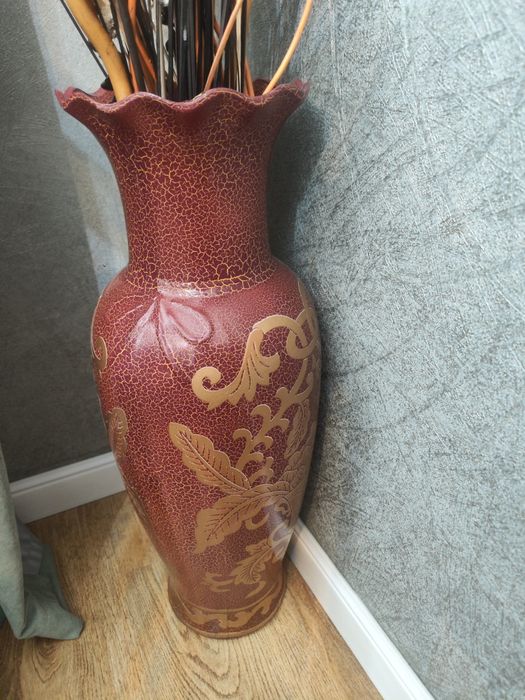 Продам напольную вазу с сухоцветами