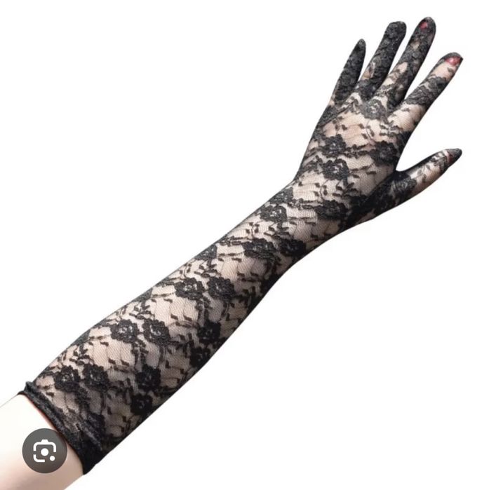 Ажурные длинные перчатки