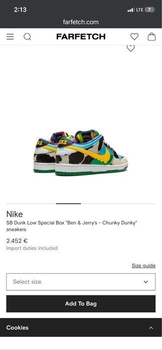 Nike SB Dunk Low Ben & Jerry's Chunky Dunky