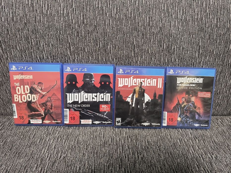 Wolfenstein old blood,New Order,New Colossus, Young Blood PS4