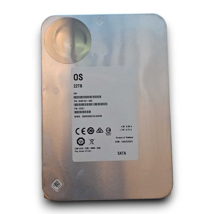 Hard Disk HDD 22 TB Seagate Exos X22  SATA Enterprise Recertified