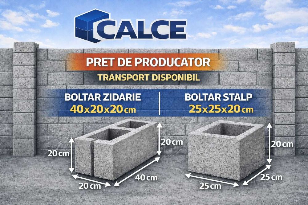 Boltar de beton 50x20x20 cm Oradea • OLX.ro