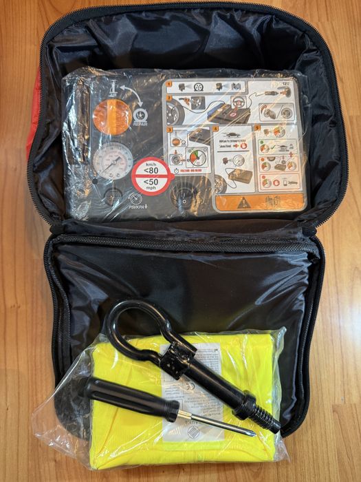 Kit pana, compresor si solutie valabila Mercedes Ford Opel Toyota Vw