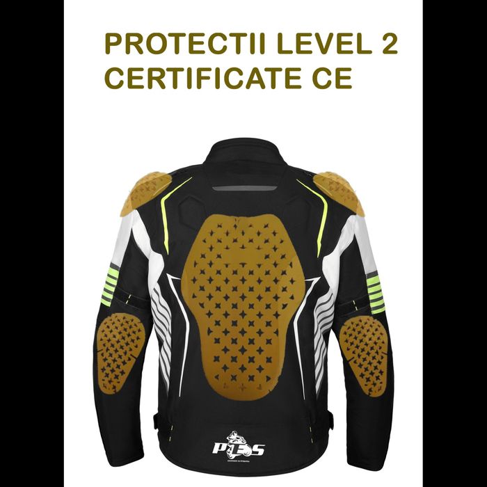 Geacă moto PES Grand 4 Sezoane, Protecții CE Level 2 incluse, Mărimea M
