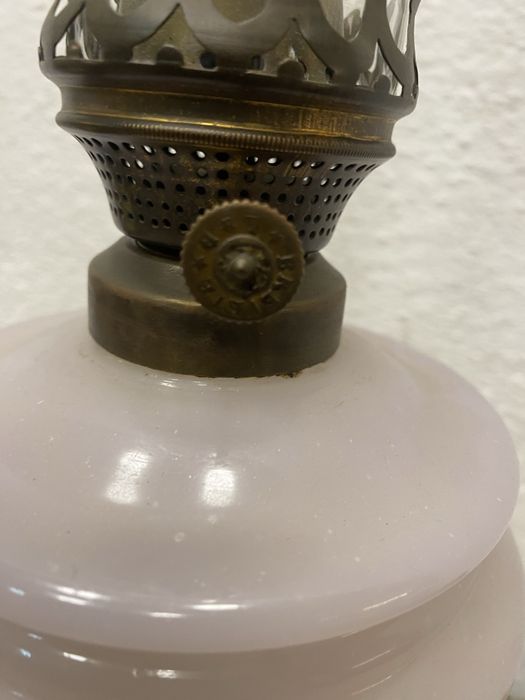 Френска газена лампа от цветно стъкло