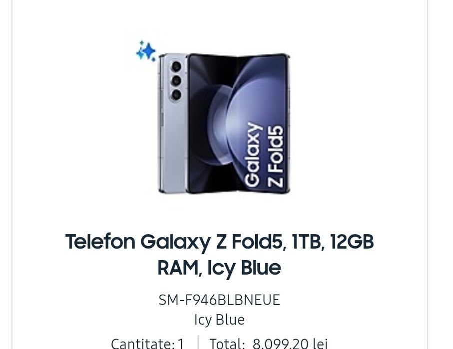 Samsung Fold 5 12 giga 1Terra