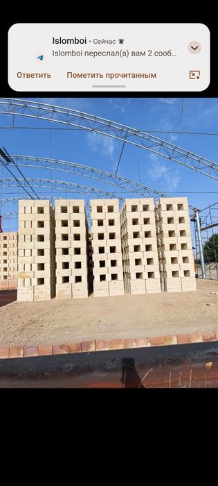 Кирпич жжённый Гишт пишган.