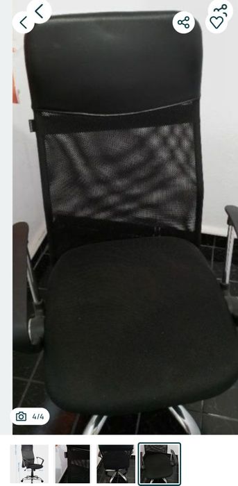 Scaun scaun de birou ergonomic Kring Fit, Mesh Negru