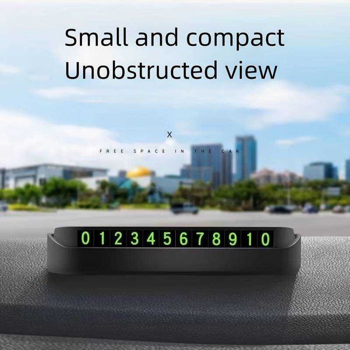 Numar telefon temporar pentru parcare autoadeziv reflectorizant 13 cm