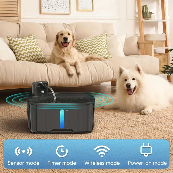 Безжичен фонтан за вода за кучета