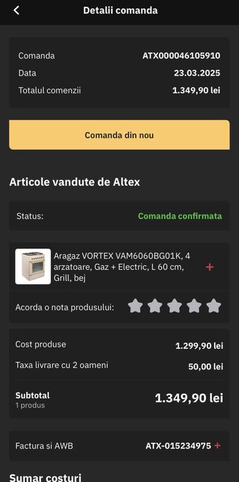 Aragaz vortex de vazare